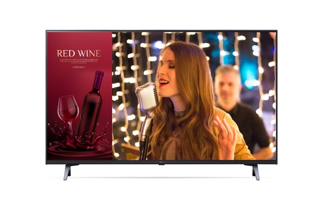 LG 55UN640S front view – 55″ 4K signage display with slim bezel. IC PLUS 